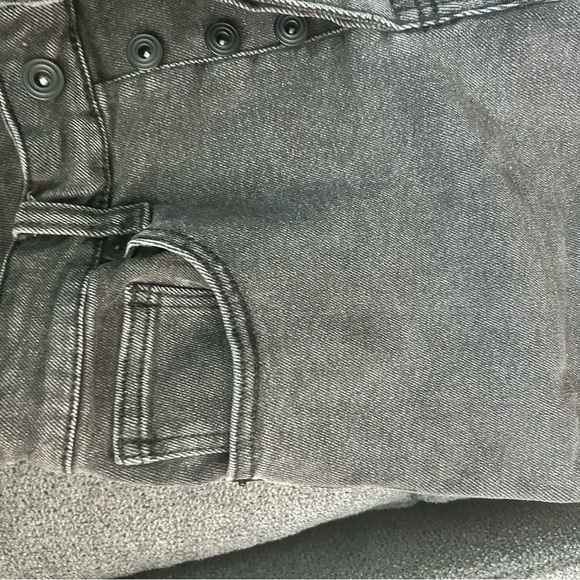 Fashion Nova Black Jean Shorts Distressed Frayed Hem - Picture 2 of 7